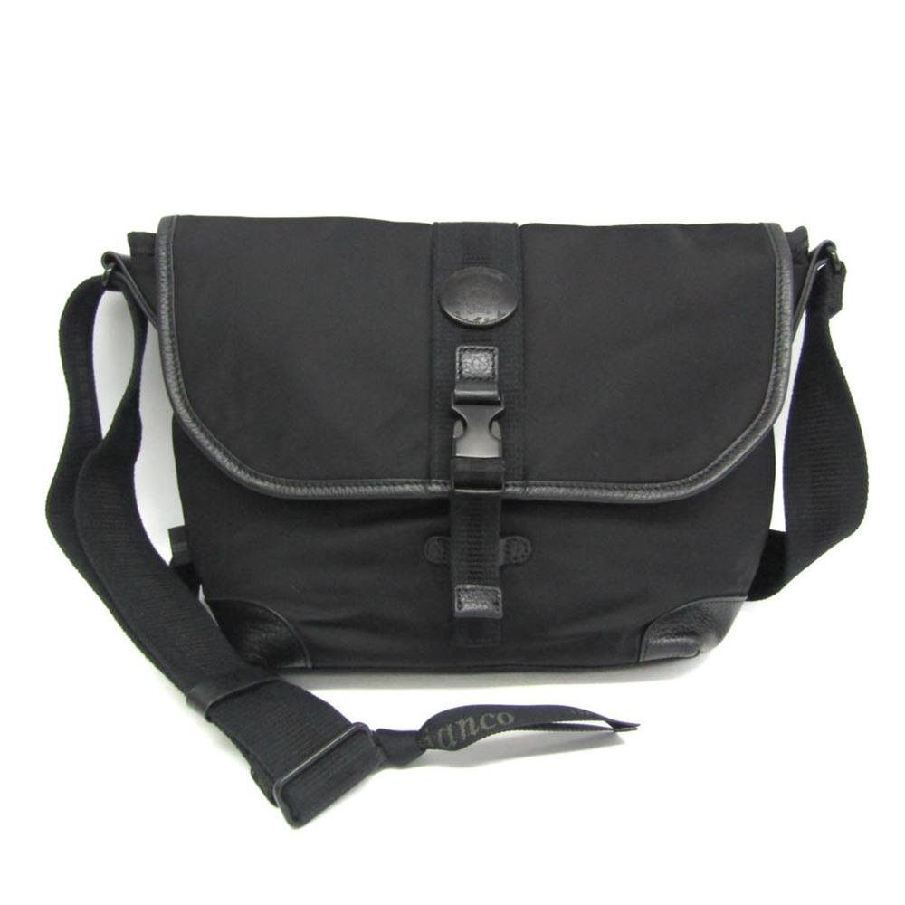 Orobianco Men,Women Nylon,Canvas Shoulder Bag Black